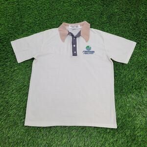 Vintage 80s Champion Polo Shirt S/M 21x25 White Suburban USA